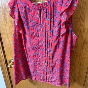 Elle Pink and Blue Floral Blouse